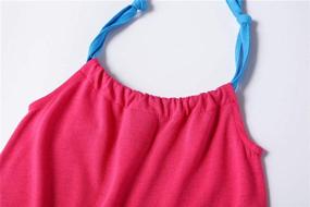 img 1 attached to HILEELANG Girls Summer Beach Dress - Halter Neck, Sleeveless, Casual Tank Outfit Sundress - Sizes 1-12 Years