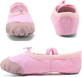 img 1 attached to 🩰 Versatile Ballet Shoes for Girls and Women - Canvas Dance Shoes for Toddler to Big Kid Sizes, Also Suitable for Yoga and Boys