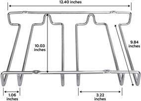 img 2 attached to 🍷 Orblue Universal Mounting Wine Glass Rack and Holder - Chrome Undercabinet Rack for up to 9 Wine Glasses, Including Mounting Kit and Screws