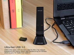 img 2 attached to Повысьте скорость вашей сети с помощью беспроводного адаптера Wavlink USB3.0 - двухдиапазонный USB Wi-Fi адаптер с пропускной способностью 1300Mbps.