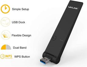 img 3 attached to Повысьте скорость вашей сети с помощью беспроводного адаптера Wavlink USB3.0 - двухдиапазонный USB Wi-Fi адаптер с пропускной способностью 1300Mbps.