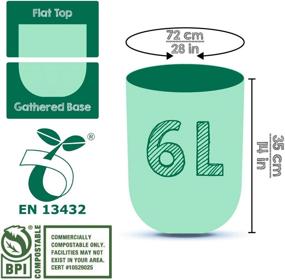 img 1 attached to Биоразлагаемый мешок Greener Walker Compostable объемом 6 литров, 150 штук