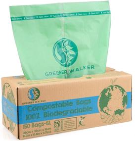 img 4 attached to Биоразлагаемый мешок Greener Walker Compostable объемом 6 литров, 150 штук