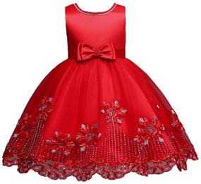 img 4 attached to 👗 Girls' Clothing for Toddler Christmas Wedding Birthday Dresses