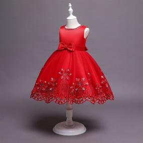 img 1 attached to 👗 Girls' Clothing for Toddler Christmas Wedding Birthday Dresses