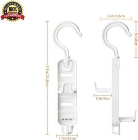 img 3 attached to 👜 HORMAUWORD Purse Hanger Closet Set - 3pcs White Bag Hanger with 6 Free Combination Hooks as Handbag Organizer Hooks for Closet - Supports 360°Rotation, Odorless Bag Storage Solution