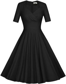 img 4 attached to 👗 MUXXN Women's Retro Formal Juniors Clothing and Dresses