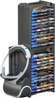 skywin vr headset & ps4 game holder: ultimate gaming organizer with cd tower, headset hanger, and vertical stand logo