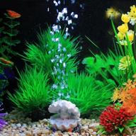 ๐ kangkang@ fashion pearl shell volcano coral shape toys - aquarium decoration for fish tank with oxygen pump and air bubble bomb air stone drive - shell ornament logo
