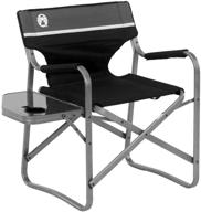 🏕 coleman camp chair with attached side table - foldable beach chair for tailgating, camping & outdoors логотип