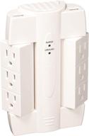 🔌 globe electric 7791301 6-outlet swivel space saving surge protector wall tap with 2 usb ports, compatible with android, ipad, iphone, ipod, 2100 joules, 2.1 amp charge, white finish logo