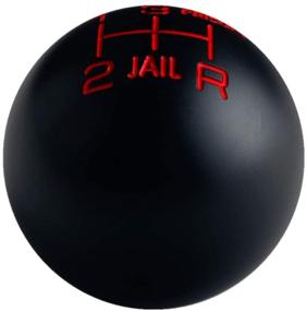 img 3 attached to 🔒 DEWHEL Weighted Round Black Jail Prison 5 Speed Shift Knob - Perfect Fit for M10x1.5 M10x1.25 M8x1.25 M12x1.25 Threads