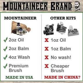 img 1 attached to 🏔️ Mountaineer Brand Beard Care Kit: WV Citrus & Spice - All-Natural, Complete Beard Care Set with Beard Oil, Balm, Wash, and Brush