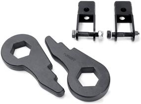 img 4 attached to 🔧 1-3 Inch Forged Torsion Bar Keys with Shock Extenders Brackets for Chevy GM Silverado Sierra 1500 1999-2007 and Other Trucks - Dynofit Adjustable Suspension Leveling Lift Kits