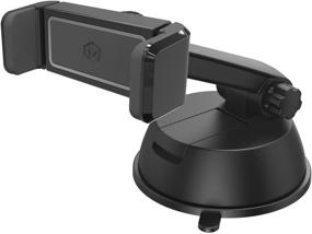 img 4 attached to 📱 One Touch Grip Windshield Phone Mount: Ultimate Phone Holder for iPhone Xs Max XR X 8 7+ Plus Samsung Galaxy S9 S8+ Note 9 8 - Mighty Mount Ensures Quick and Secure Grip