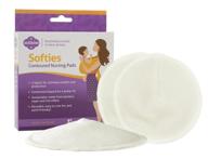 softies contoured reusable nursing pads - absorbent breastfeeding and nursing pads for moms, machine washable nipple pads with 3 layers of milk leak-proof protection, 3 pairs (6 pads) logo