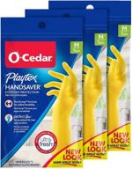 🧤 playtex handsaver reusable rubber gloves - medium size (pack of 3) logo