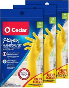 img 4 attached to 🧤 Playtex Handsaver Reusable Rubber Gloves - Medium Size (Pack of 3)