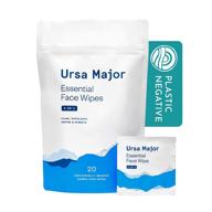 ursa major essential face wipes - natural, biodegradable, cruelty-free: cleanse, exfoliate, soothe, and hydrate - 20 count logo