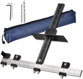 img 4 attached to 🔧 Cabinet Hardware Jig - Durable Metal Drilling Template with 5mm & 4.2mm Holes for Knob/Handle/Pull Installation. Includes 2 Drill Bits, Fittings Set, and Inch/Metric(2 Scale) Measurement