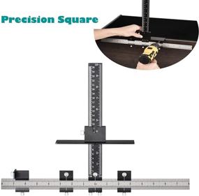 img 3 attached to 🔧 Cabinet Hardware Jig - Durable Metal Drilling Template with 5mm & 4.2mm Holes for Knob/Handle/Pull Installation. Includes 2 Drill Bits, Fittings Set, and Inch/Metric(2 Scale) Measurement