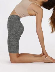 img 1 attached to 🩳 ODODOS Women's Yoga Shorts: Tummy Control, Non See-Through & Hidden Pocket