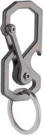 🔑 ultimate utility: tibitdeer titanium key chain - the multifunctional carabiner keychain solution logo