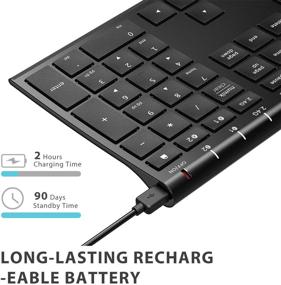 img 2 attached to 💻 iClever DK03 Bluetooth Keyboard: Multi-Device Wireless Keyboard for Mac, iPad & Apple – Connect Up to 3 Devices (Black)