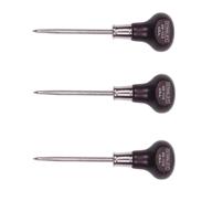 🔨 stanley 69-122 6-1/16-inch wood handle scratch awl, pack of 3: durable and versatile hand tool for precise marking and hole starting logo