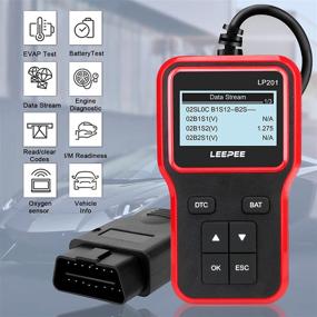 img 3 attached to LEEPEE LP201 OBD2 Scanner: Auto Check Engine Fault Code Reader, Easy Plug and Play, Evap Battery Test, OBDII Code Readers Scan Tool for All OBD2 Cars Since 1996