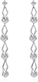 img 4 attached to 💎 SBLING Platinum Plated CZ Earrings for Girls - Sparkling Jewelry