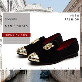 img 2 attached to 👞 MEIJIANA Loafers: Elegant Velvet Smoking Slippers for Men's Sophisticated Style