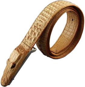 img 3 attached to Alligator Crocodile Waistband Fashion Unique Men's Accessories and Belts