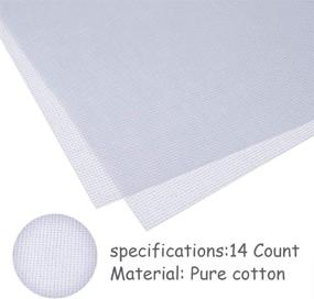 img 1 attached to Enhance Your Cross Stitching with Caydo 4-Piece Classic Reserve Aida Cloth in White