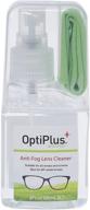 💧 optiplus anti-fog lens spray: clear vision in a 2oz bottle logo