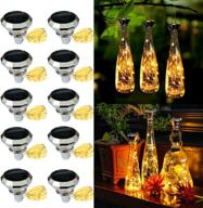 🍷 zyliwoo solar wine bottle lights 10 packs 20led waterproof fairy light strings for wine bottle decoration - starry love bottle lights for outdoor recycling logo