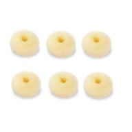 🎀 adorable mini hair bun maker for kids - 6 pcs chignon hair donut sock bun form for girls with short and thin hair (small 2 inch size, beige) логотип