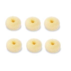 img 4 attached to 🎀 Adorable Mini Hair Bun Maker for Kids - 6 PCS Chignon Hair Donut Sock Bun Form for Girls with Short and Thin Hair (Small 2 Inch Size, Beige)