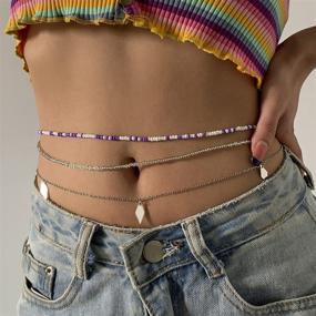 img 2 attached to Belly Weight Adjustable Waistbeads White Multicolor