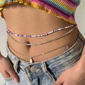 img 3 attached to Belly Weight Adjustable Waistbeads White Multicolor