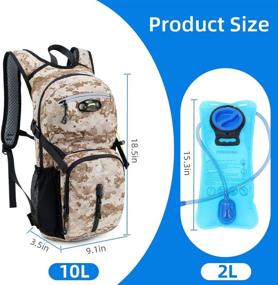 img 1 attached to 🥾 Sporting Hiking Backpack - Lightweight Hydration Pack with 2L TPU Water Bladder