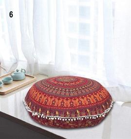 img 1 attached to Indian Mandala Cushion Seating Decorative