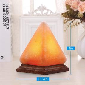 img 2 attached to USB Himalayan Salt Lamp Crystal Rock Lamp - Pyramid Shape with 8 Colors Changing, Releases Negative Ions for Desk, Bedroom, Living Room, Office - Ideal Home Decor, Yoga Gift