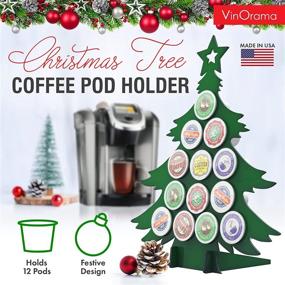 img 3 attached to 🎄 Christmas Tree Coffee Pod Holder - K-Cup Organizer and Storage for KCup Pods, 12 Days of Christmas Advent Calendar, Reusable Holiday Decoration Gift, Xmas Present (KCUPS NOT INCLUDED)