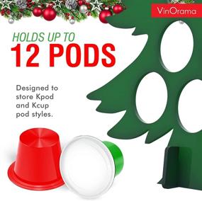 img 1 attached to 🎄 Christmas Tree Coffee Pod Holder - K-Cup Organizer and Storage for KCup Pods, 12 Days of Christmas Advent Calendar, Reusable Holiday Decoration Gift, Xmas Present (KCUPS NOT INCLUDED)