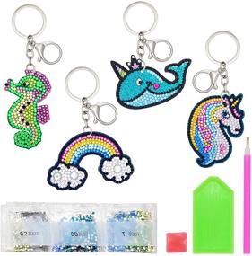 img 3 attached to Gocelyn Diamond Painting Keychain Rhinestone