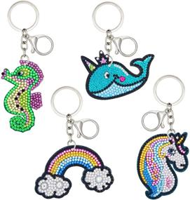 img 4 attached to Gocelyn Diamond Painting Keychain Rhinestone