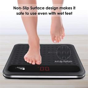 img 1 attached to Precision Digital Body Weight Bathroom Scale - Step-On Technology, Large Non Slip Platform, LCD Display - 400lbs/180kg Capacity