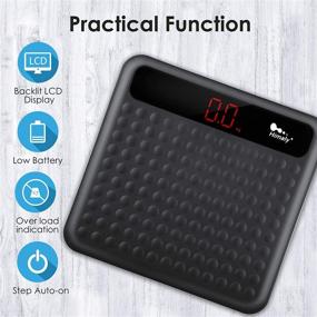 img 2 attached to Precision Digital Body Weight Bathroom Scale - Step-On Technology, Large Non Slip Platform, LCD Display - 400lbs/180kg Capacity