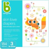 baby diapers, size 3 (16-28 lbs) - babyganics ultra absorbent, unscented, chlorine-free, latex-free - pack of 184 logo